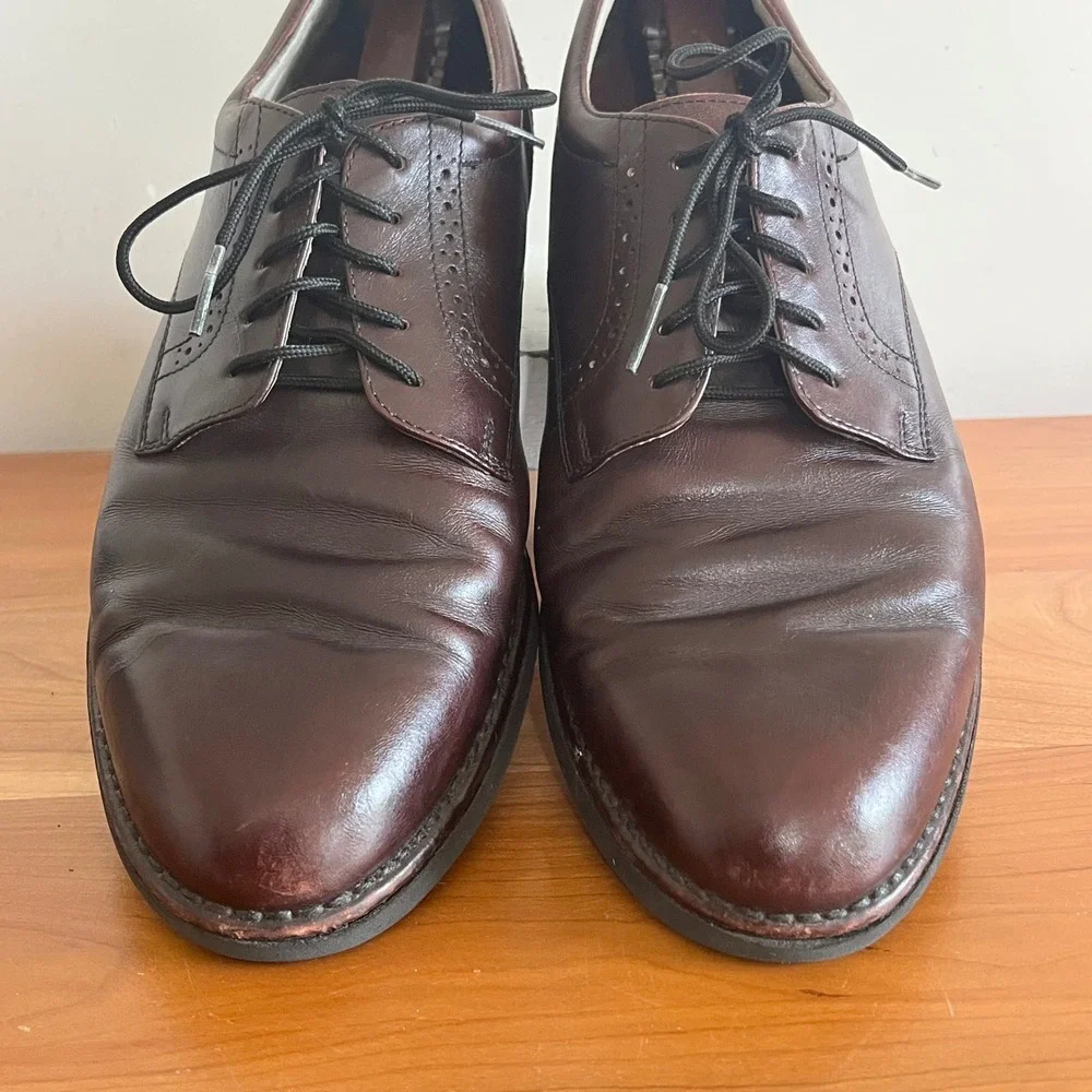 Rockport DressSports Mens 9M‎ Burgundy Leather Oxford Derby Shoes Vibram M2317